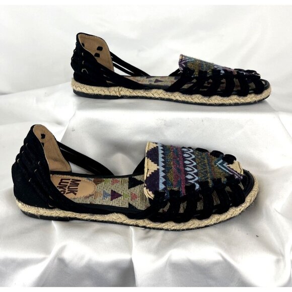 Muk Luks Alice Step-In Multi-Colour Espadrilles Womens Size 7 - Picture 2 of 7